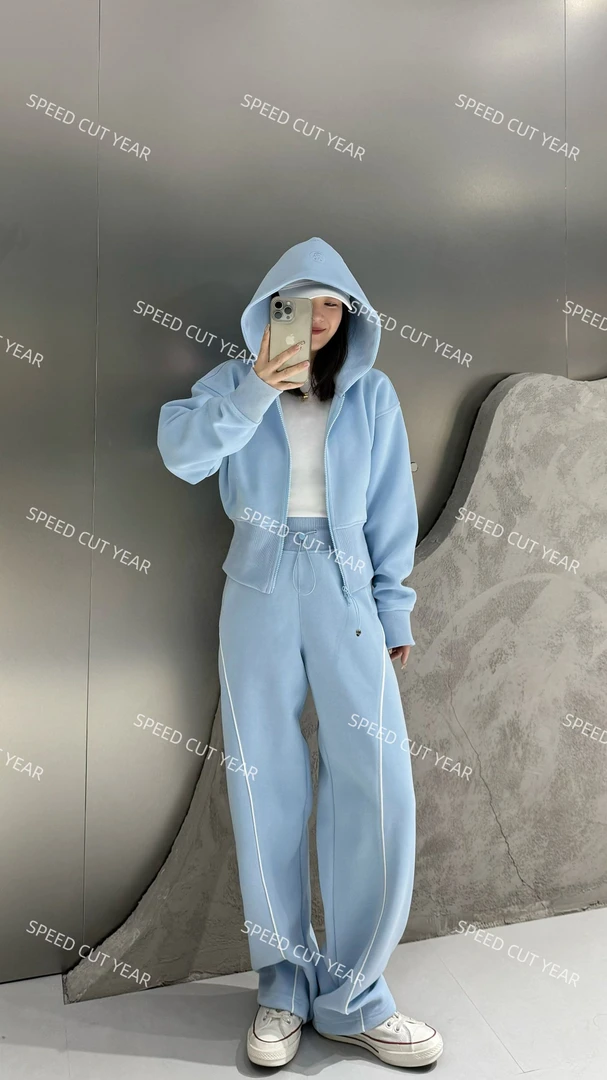 2025欧若风春款lulu新款运动休闲连帽女款时尚显瘦套装22020