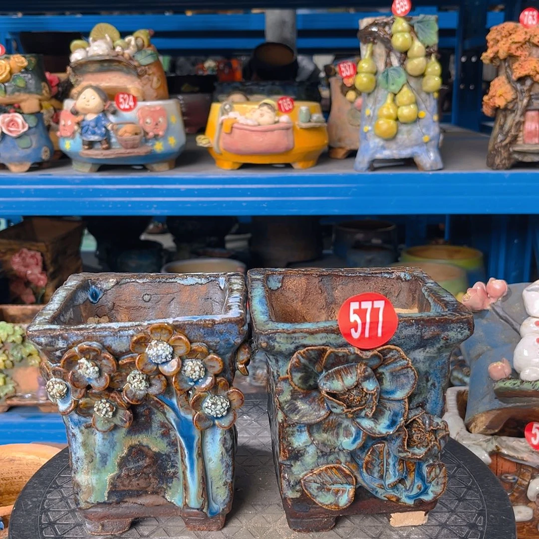 微瑕577号陶然花器手工花盆