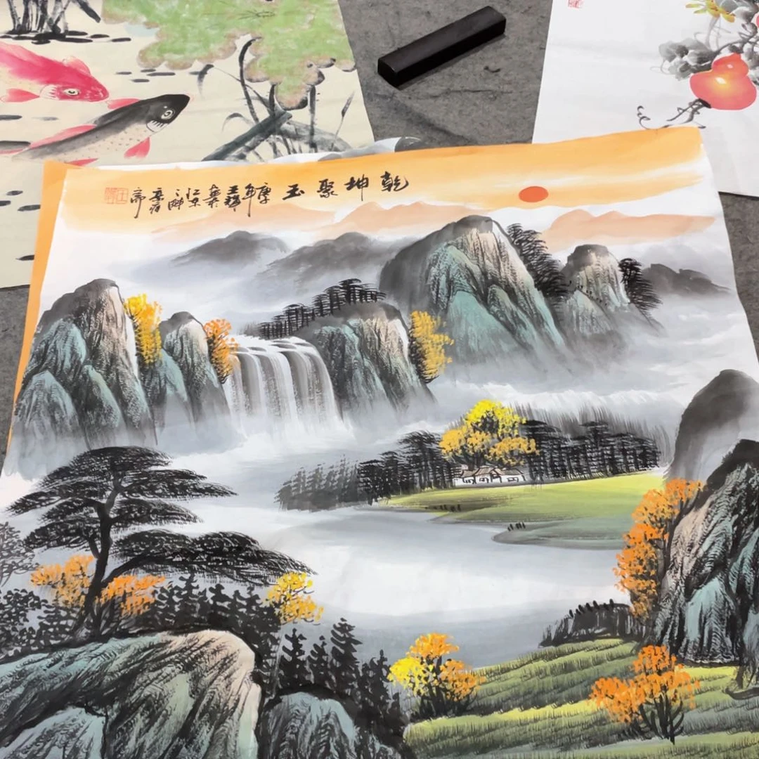 国画国画作品画心一张