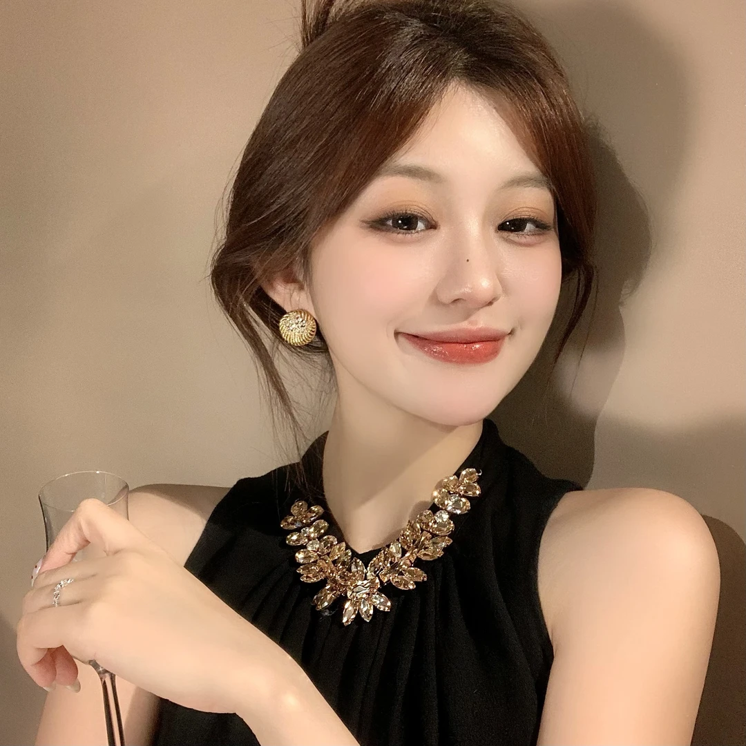 FULL GIRLISH耳环02235设计感金色耳钉耳饰