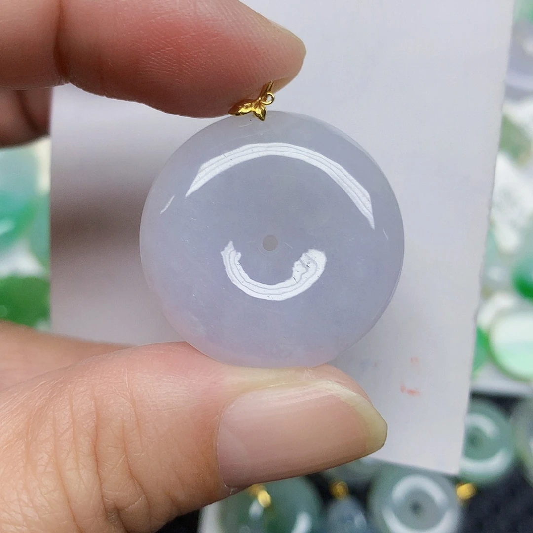 翡翠18K金镶嵌颈饰2455788