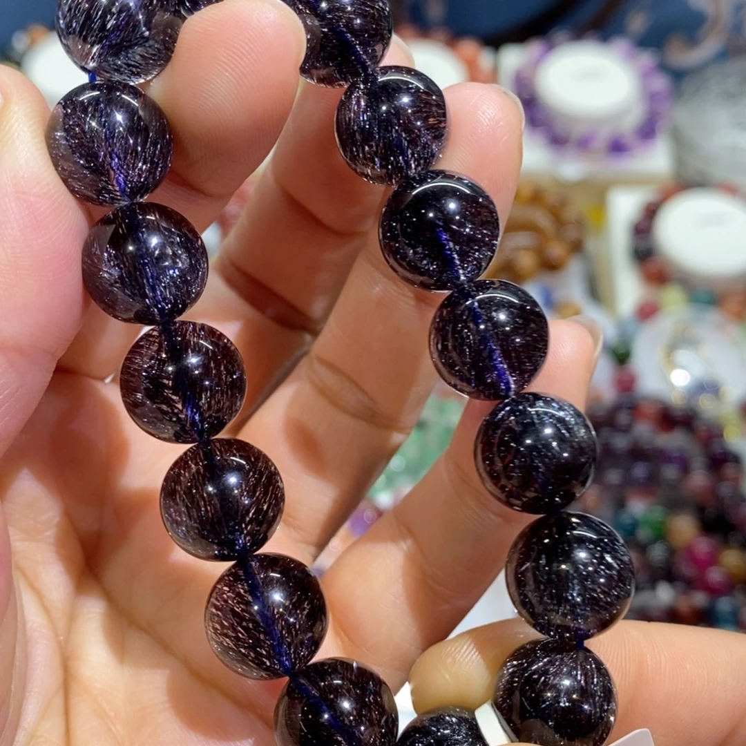 水晶手串未镶嵌蓝色燕尾超七