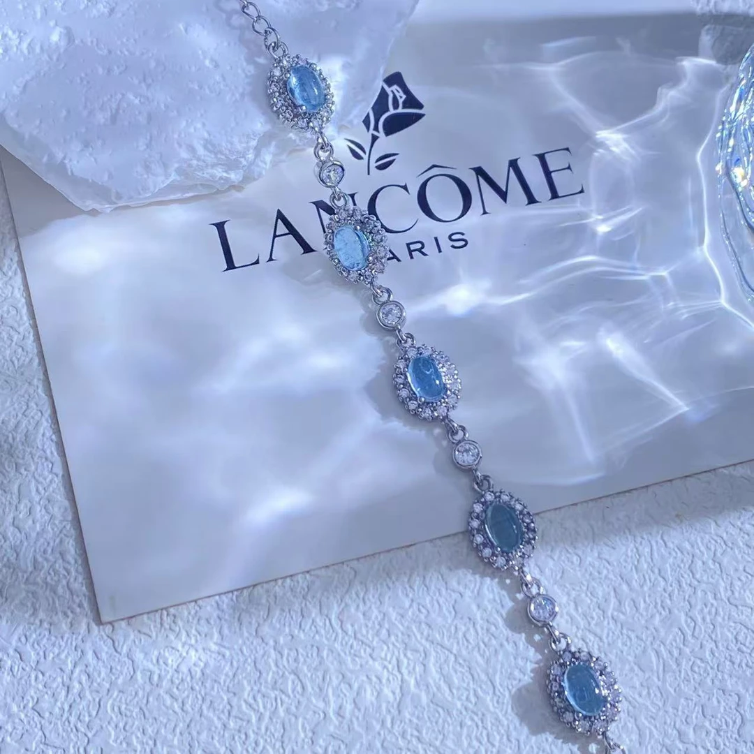 天然海蓝宝手链多样性随机发货56