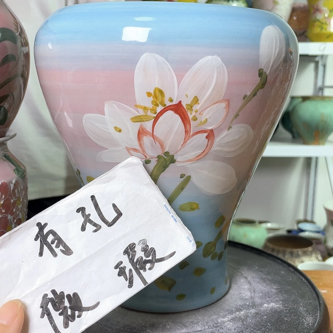 景德镇陶瓷花盆微瑕369