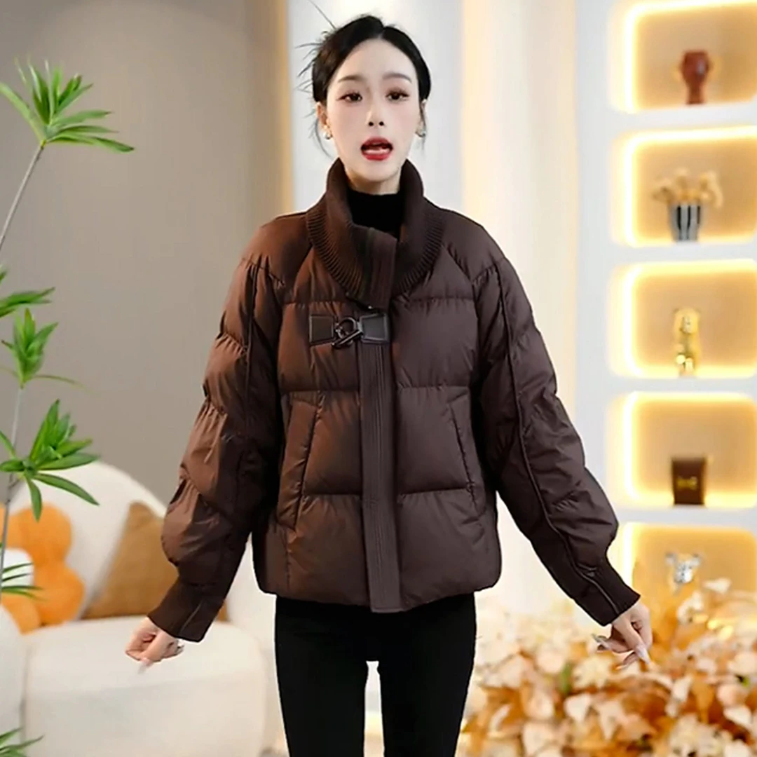 高端时尚短款羽绒服女2025冬季新款妈妈装显瘦不臃肿加厚保暖外套