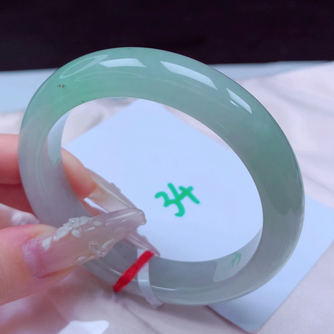 未镶嵌手镯翡翠天然缅甸翡翠A货手镯 34号