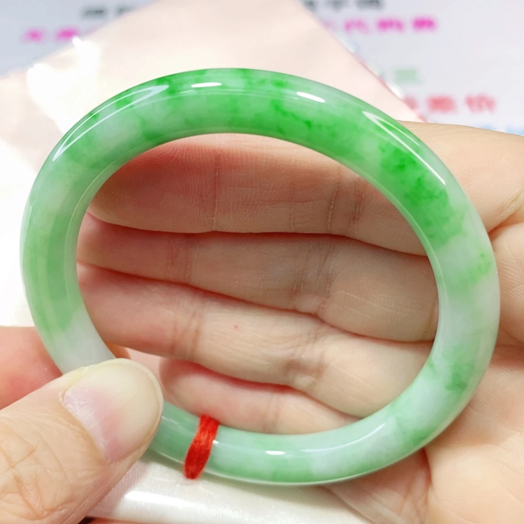 未镶嵌手镯翡翠54.5圈口圆条-新货强推