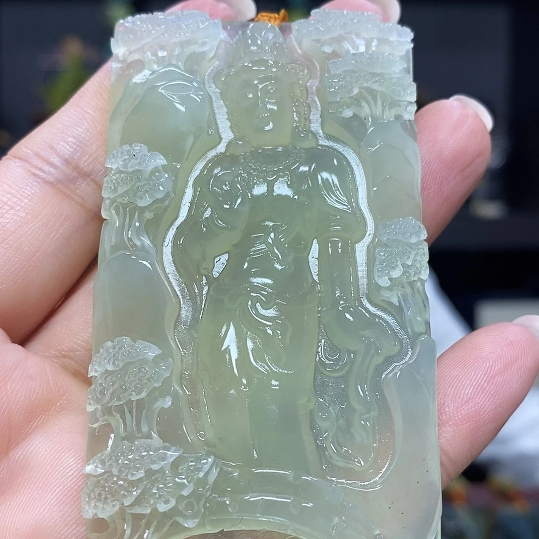 未镶嵌岫玉挂件吊坠项链