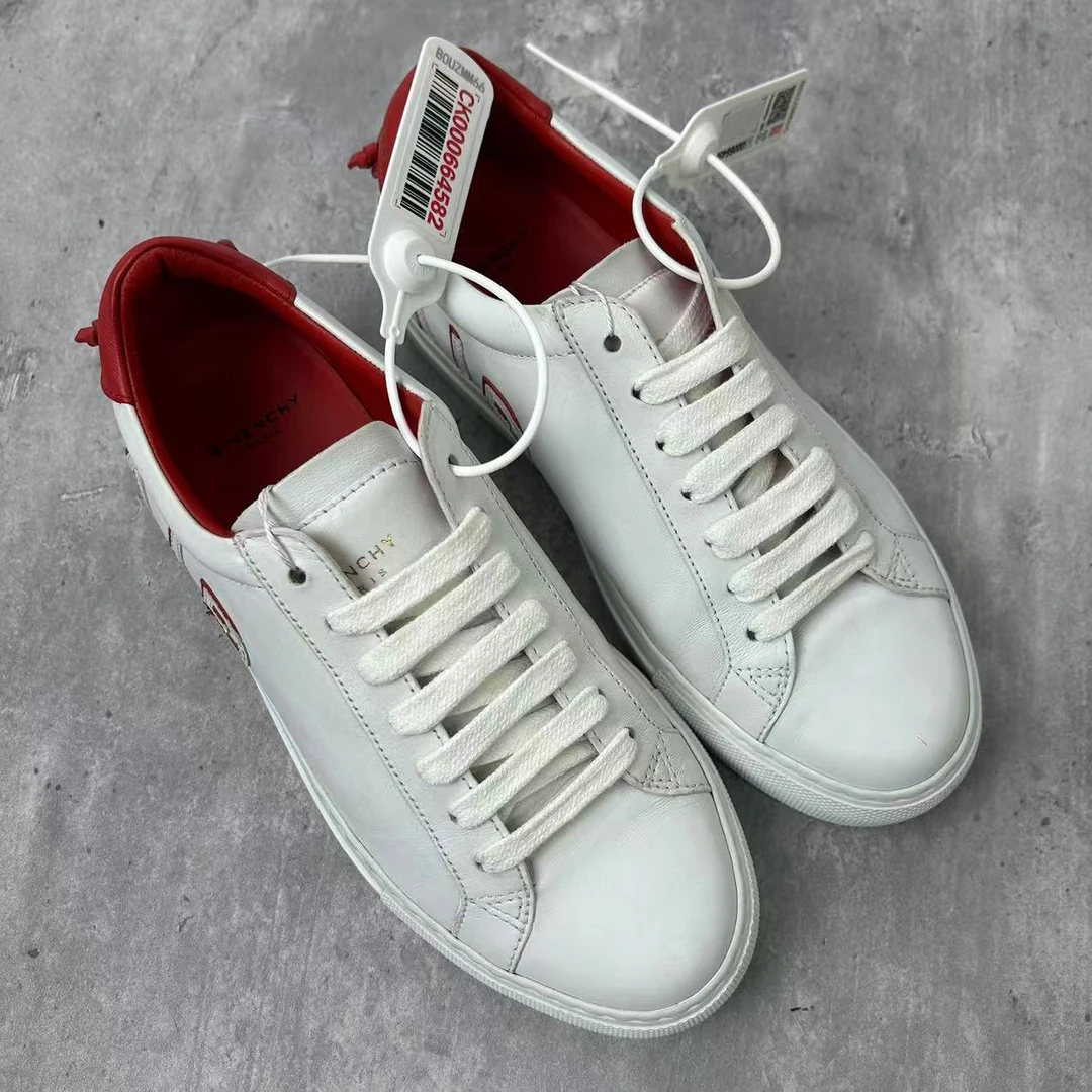 95新 Givenchy/纪梵希 35.5码/仔仔/红尾时尚经典小白板鞋 1430