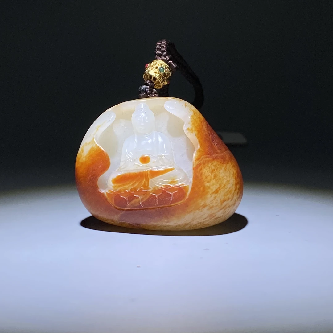 民-玉石坐莲观音挂2504090025