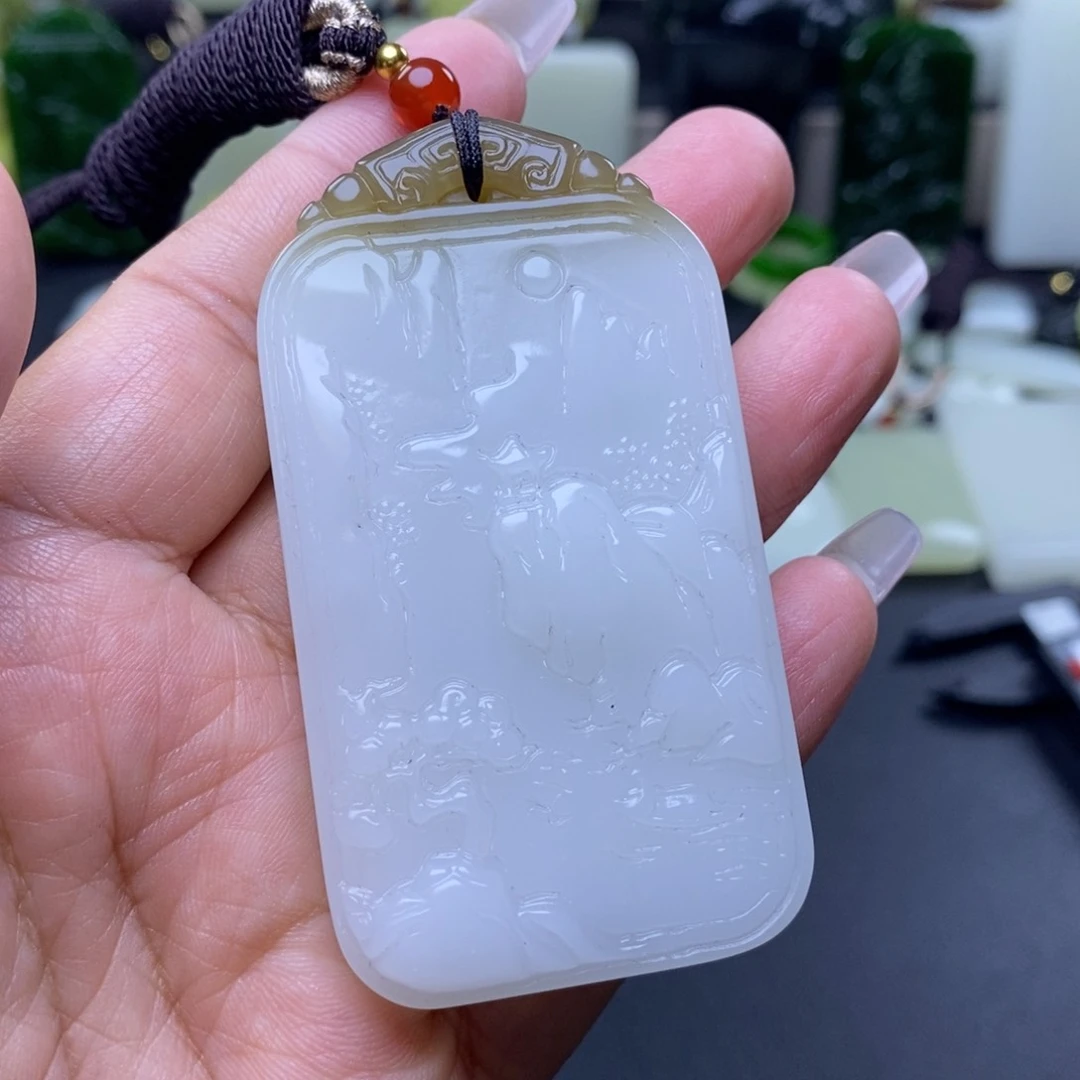 和田玉未镶嵌颈饰