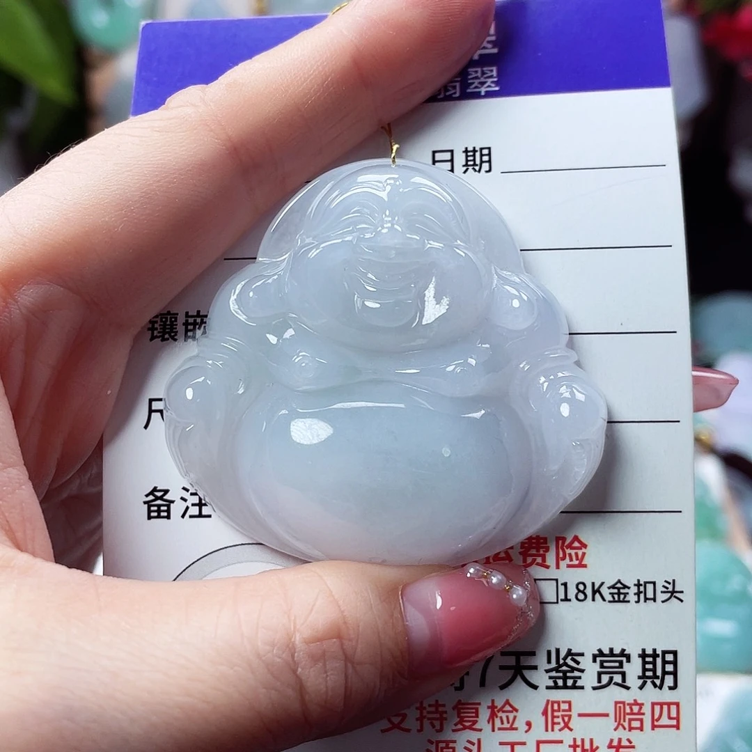 翡翠未镶嵌颈饰佛公38