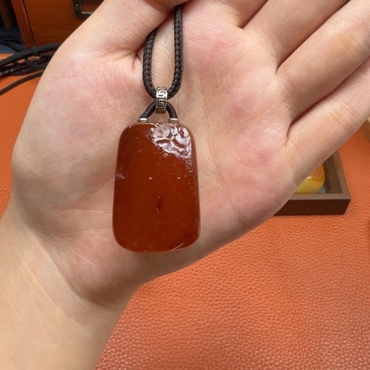 蜜蜡未镶嵌吊坠(赠链)