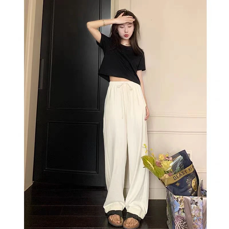 【代代精选】抽绳休闲阔腿裤-21761