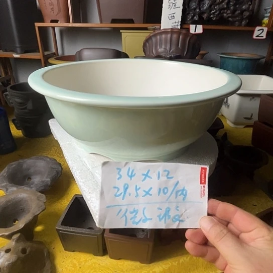 宜兴紫砂花盆微瑕