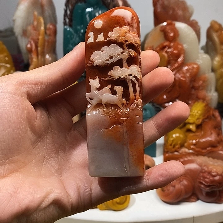 寿山石其他鹿鹿高升……