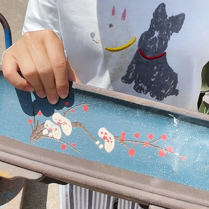 36蓝点菜马槽花盆