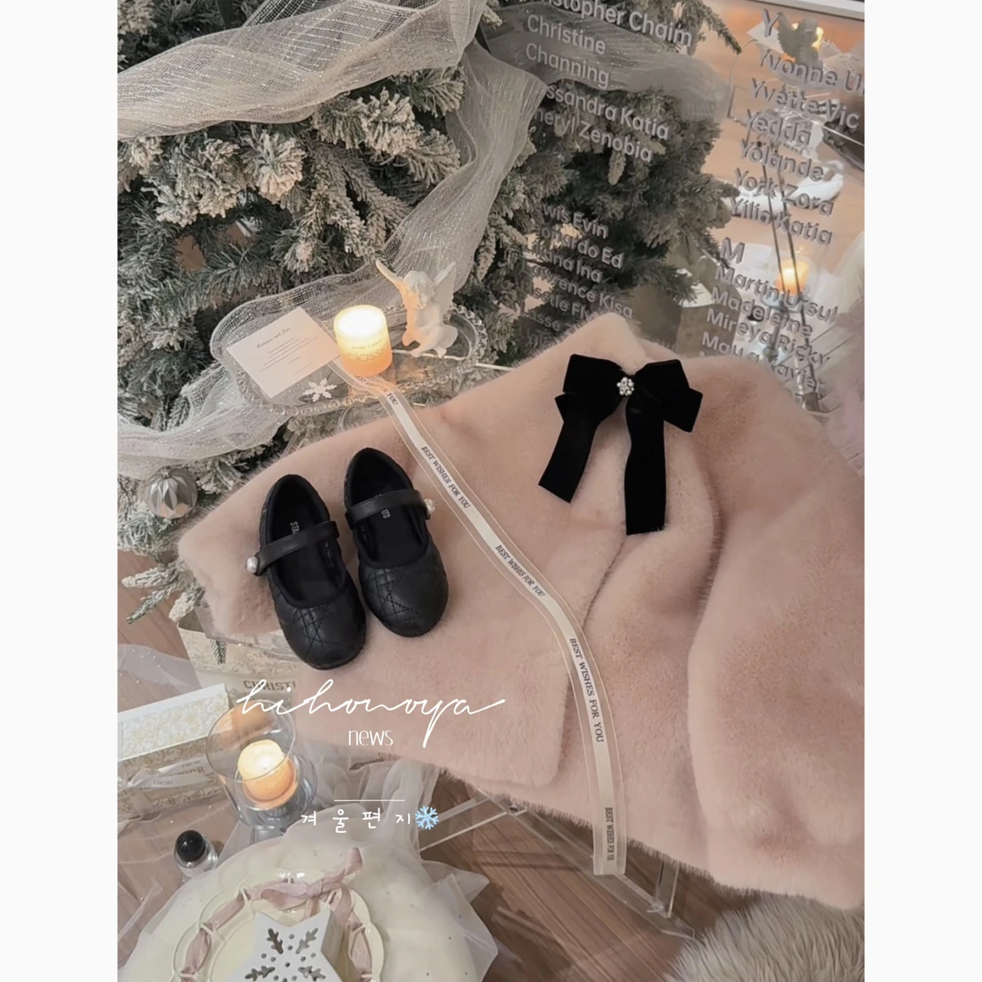 【温莎甜茶】11Hihoniya~2025冬季亲子环保水貂毛皮毛一体外套