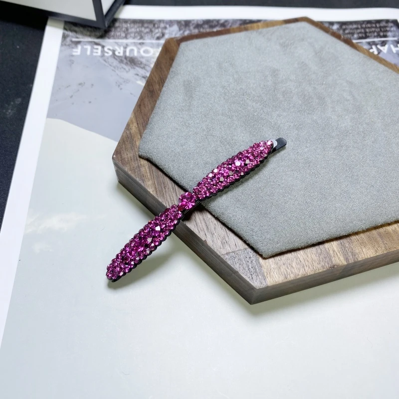 L534玫红色8厘米一字夹