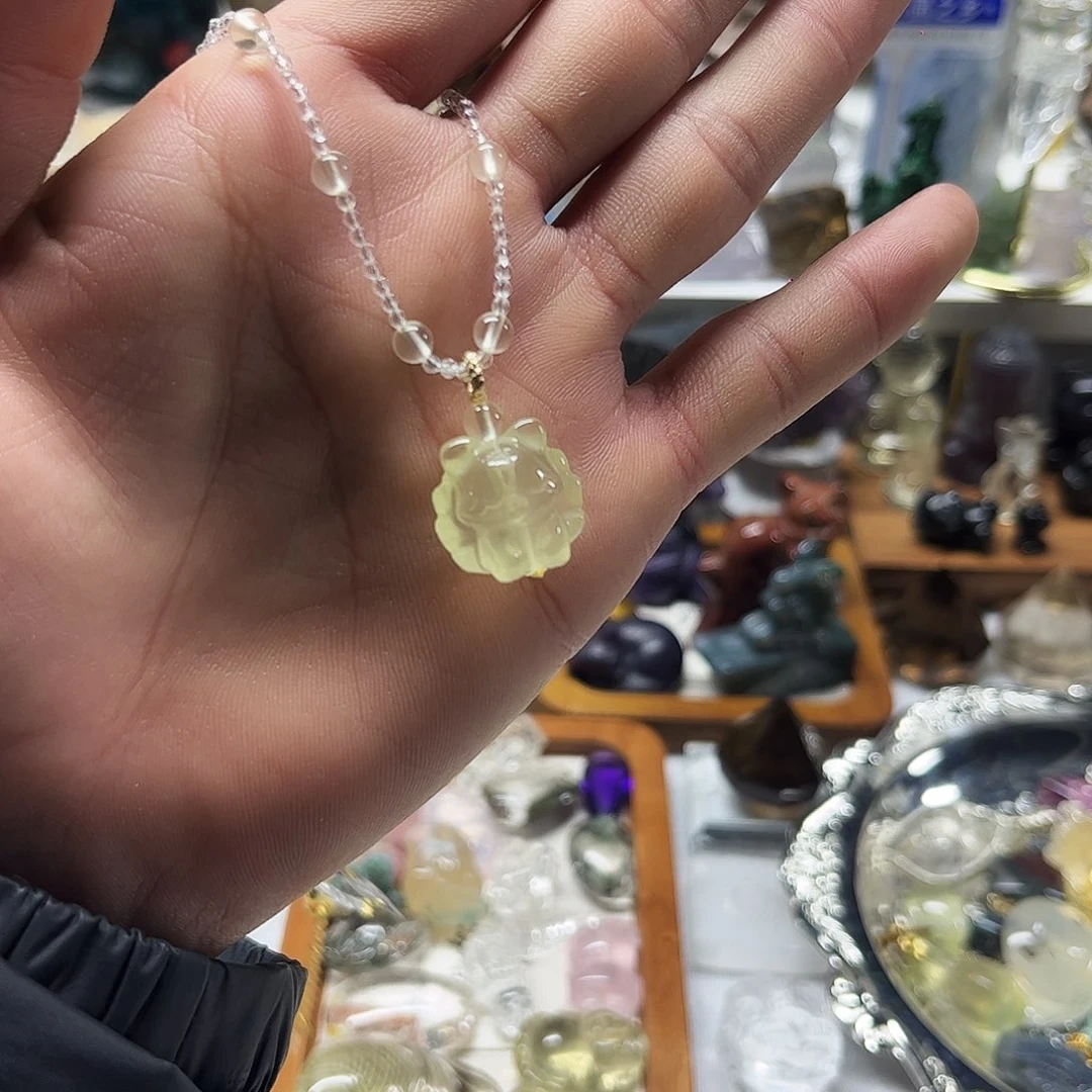 紫晶银S925镶嵌珠宝半成品特价处理黄水晶小狐狸吊坠