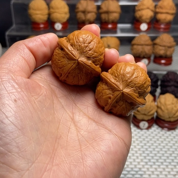 文玩核桃把件61金蟒三炸