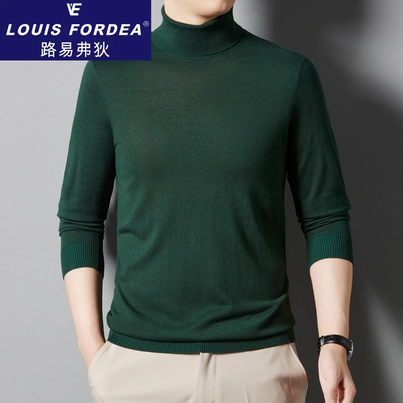 男士中高领针织衫时尚休闲毛衣上衣