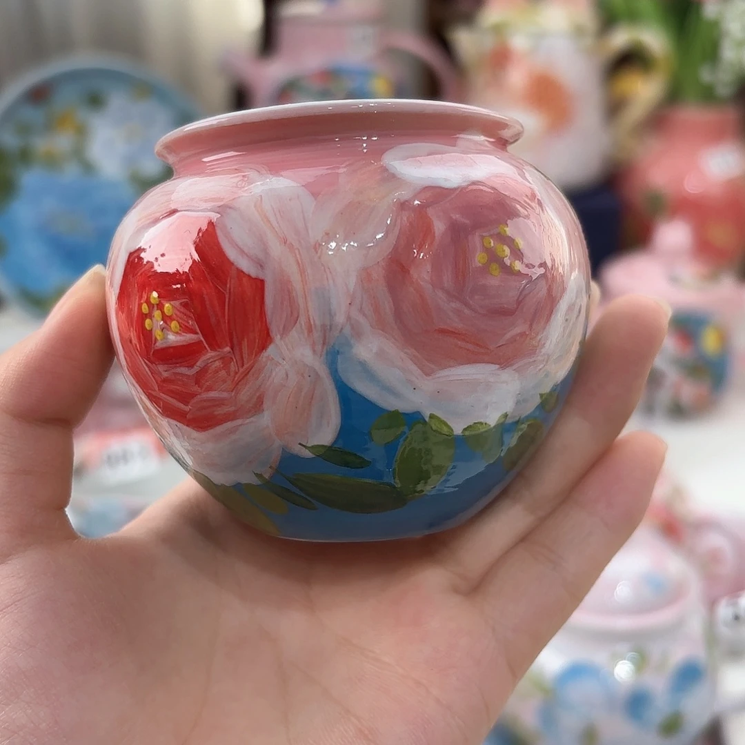 景德镇手绘高温釉下彩陶瓷茶具