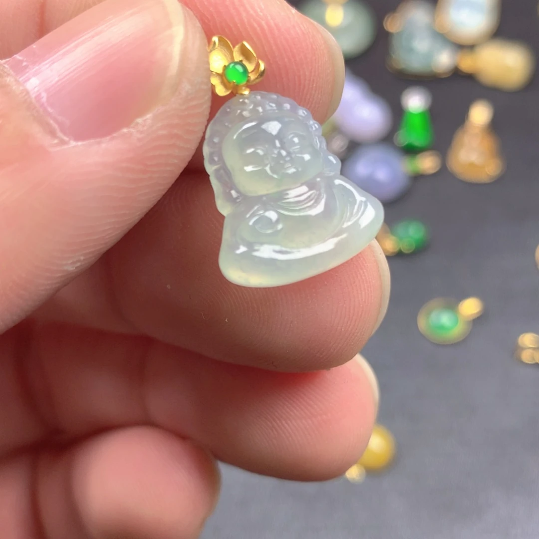 【闪购商品】颈饰18K金镶嵌翡翠翡翠