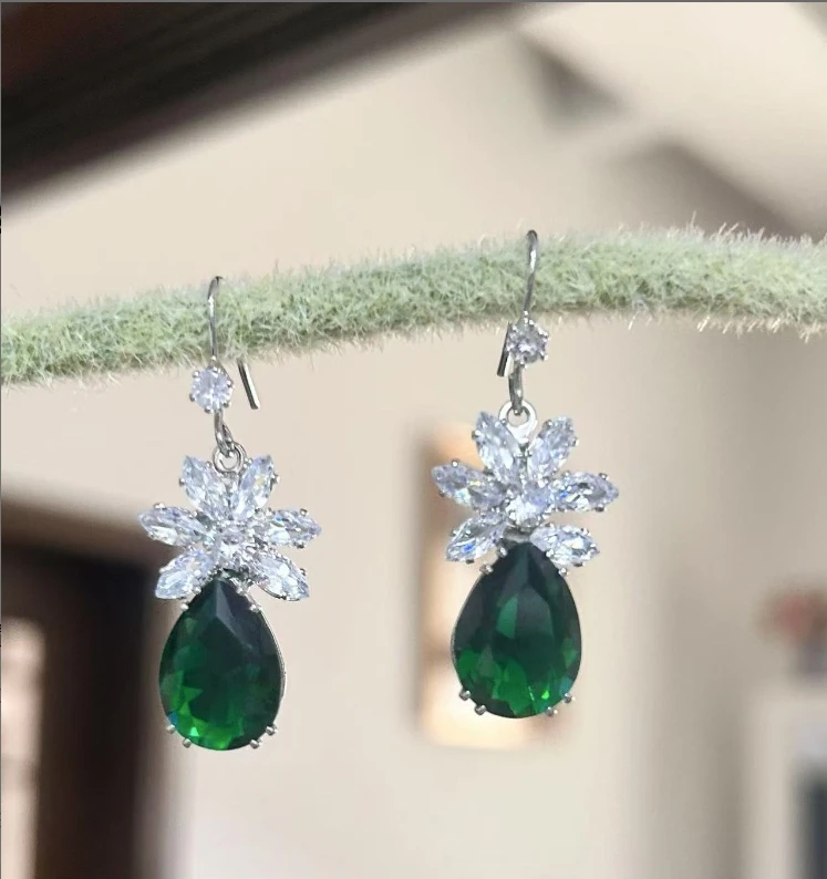 锌合金亚克力耳饰 欣欣向荣耳坠【1124辉哥pp】