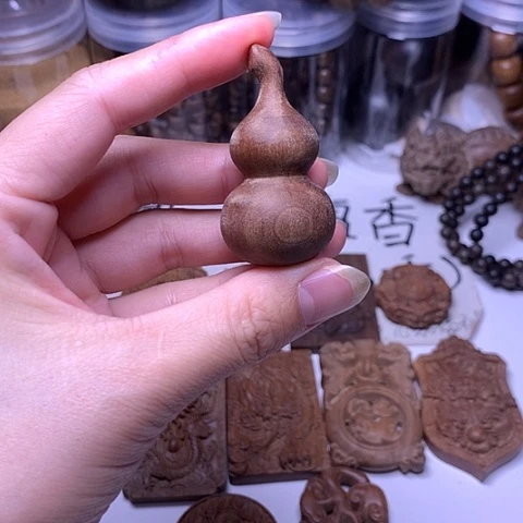 檀香木吊坠老山檀香黑肉满工葫芦