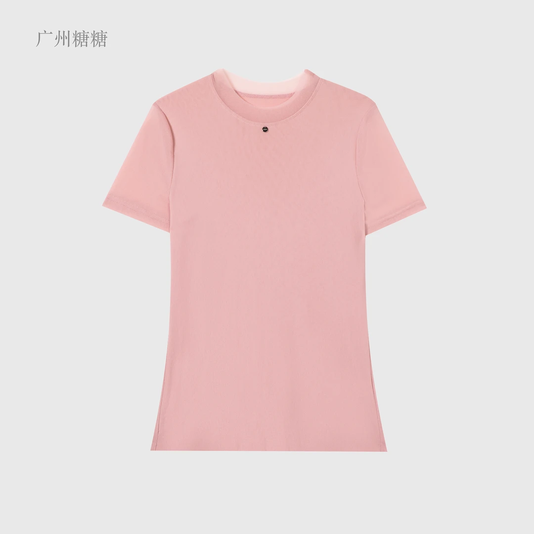 FL秋季新款100g水柔网纱时尚运动休闲百搭宽松圆领T恤【6883】