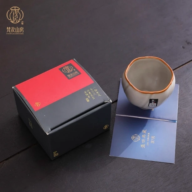 梵汝山房（象牙青）汝窑茶杯陶瓷佛手杯主人杯单杯品茗杯-C052