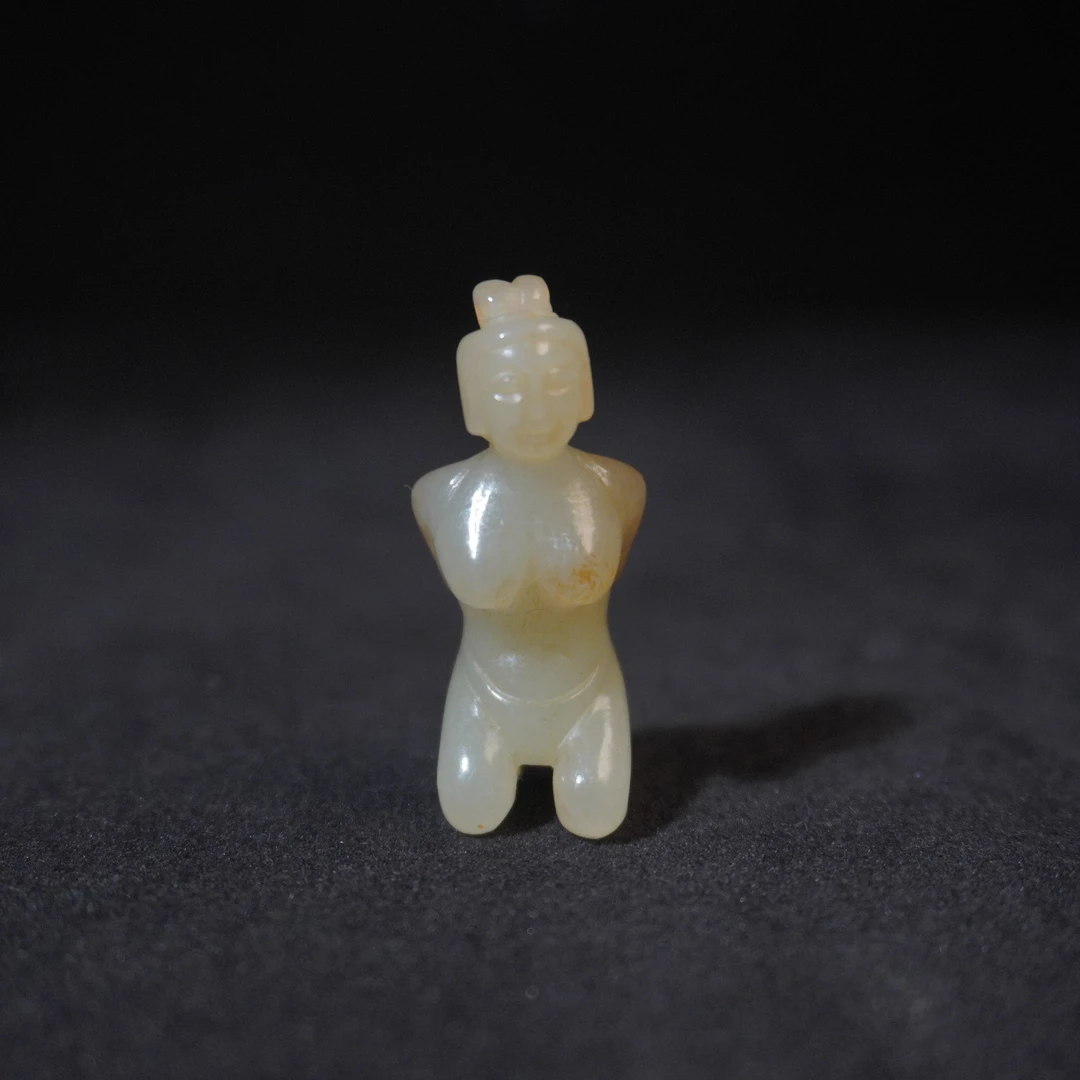 63G2 清 和田玉遇贵人吊坠