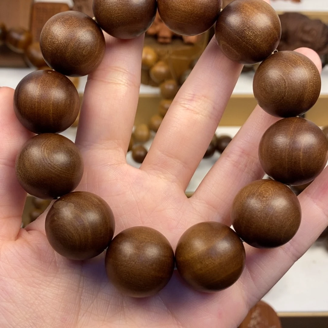 肉***肉檀香木手串/手链老山檀香2.0顺纹奶香
