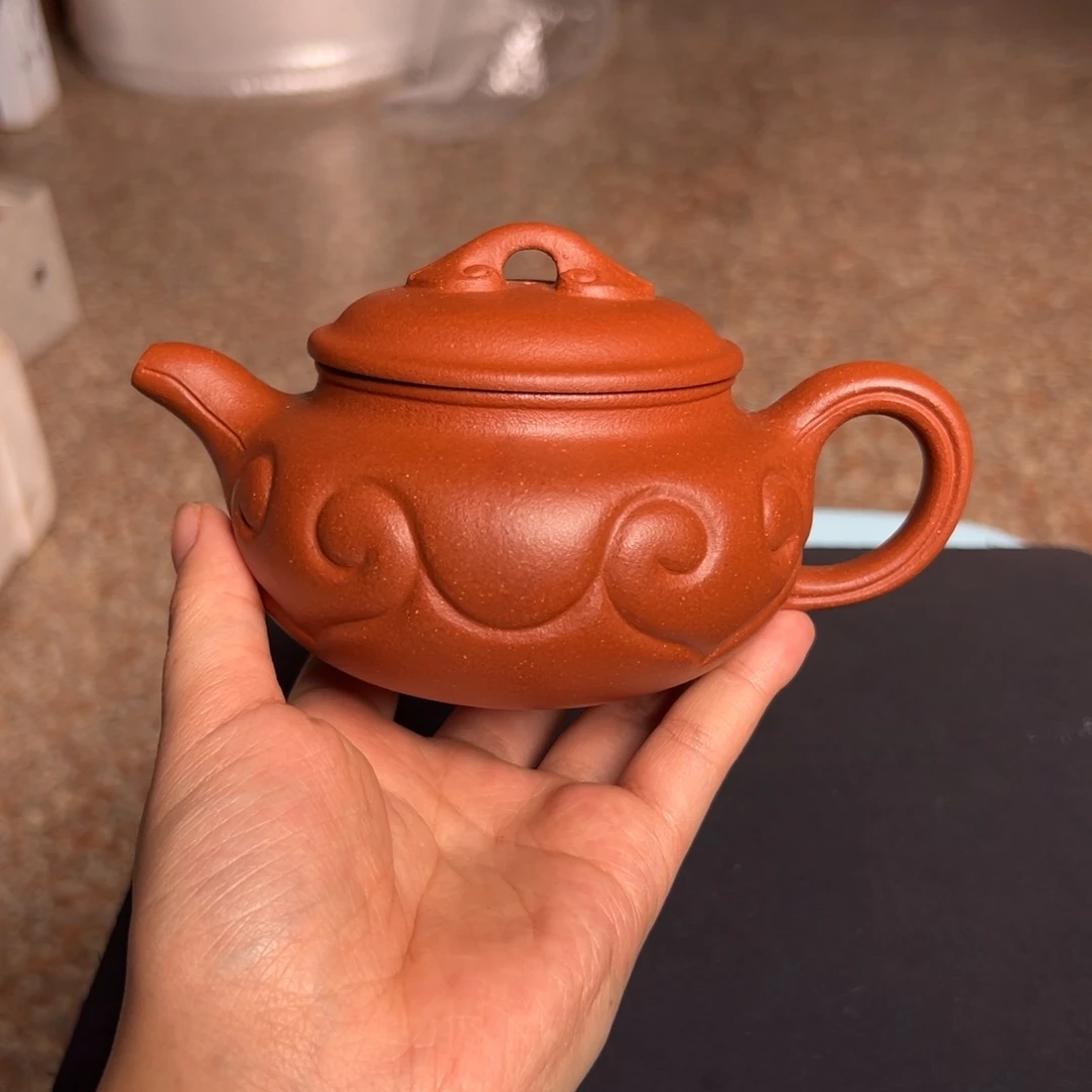 紫砂茶壶微瑕宽盖仿古如意260毫升