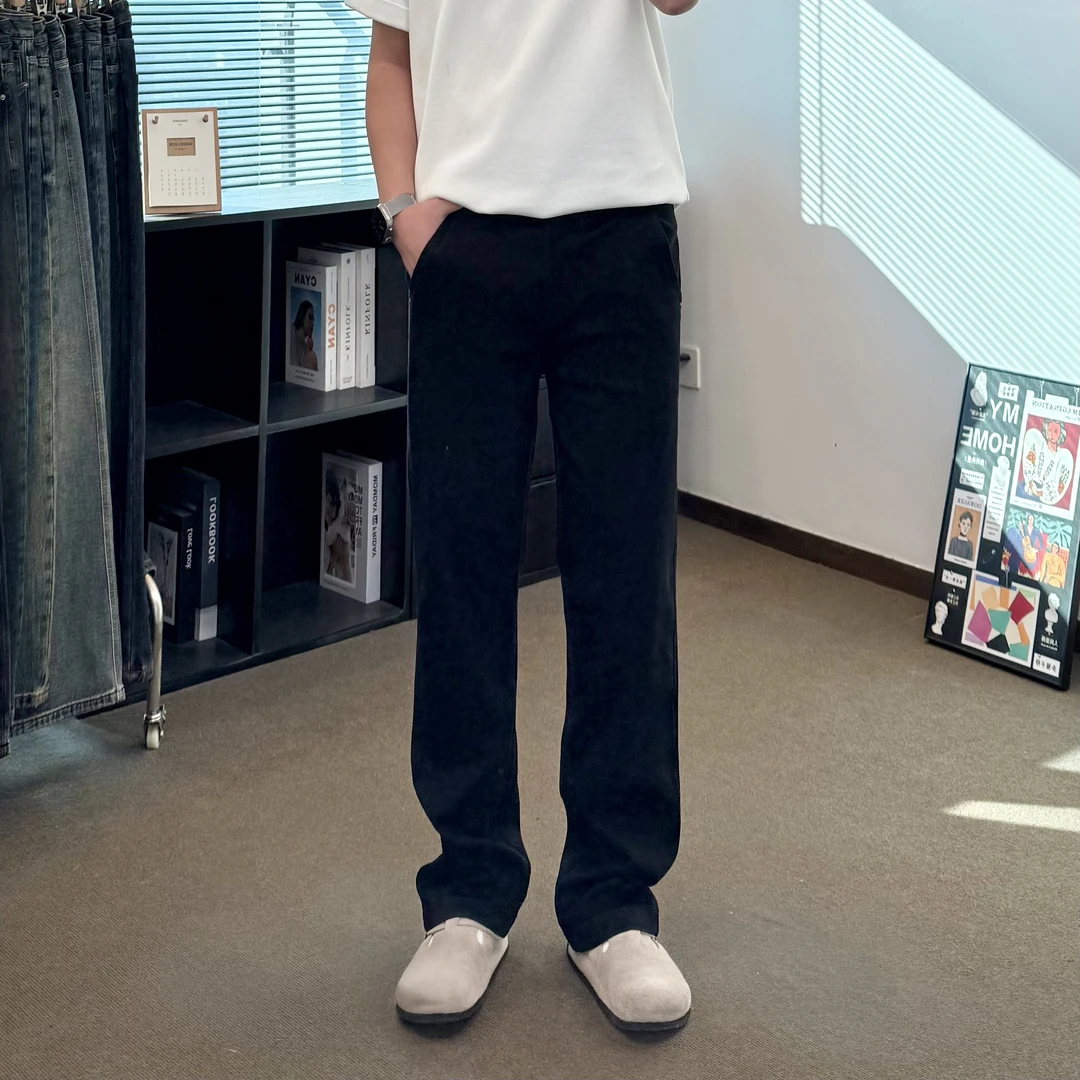 秋冬款 纯黑弹力直筒牛仔裤 男士休闲舒适显瘦百搭