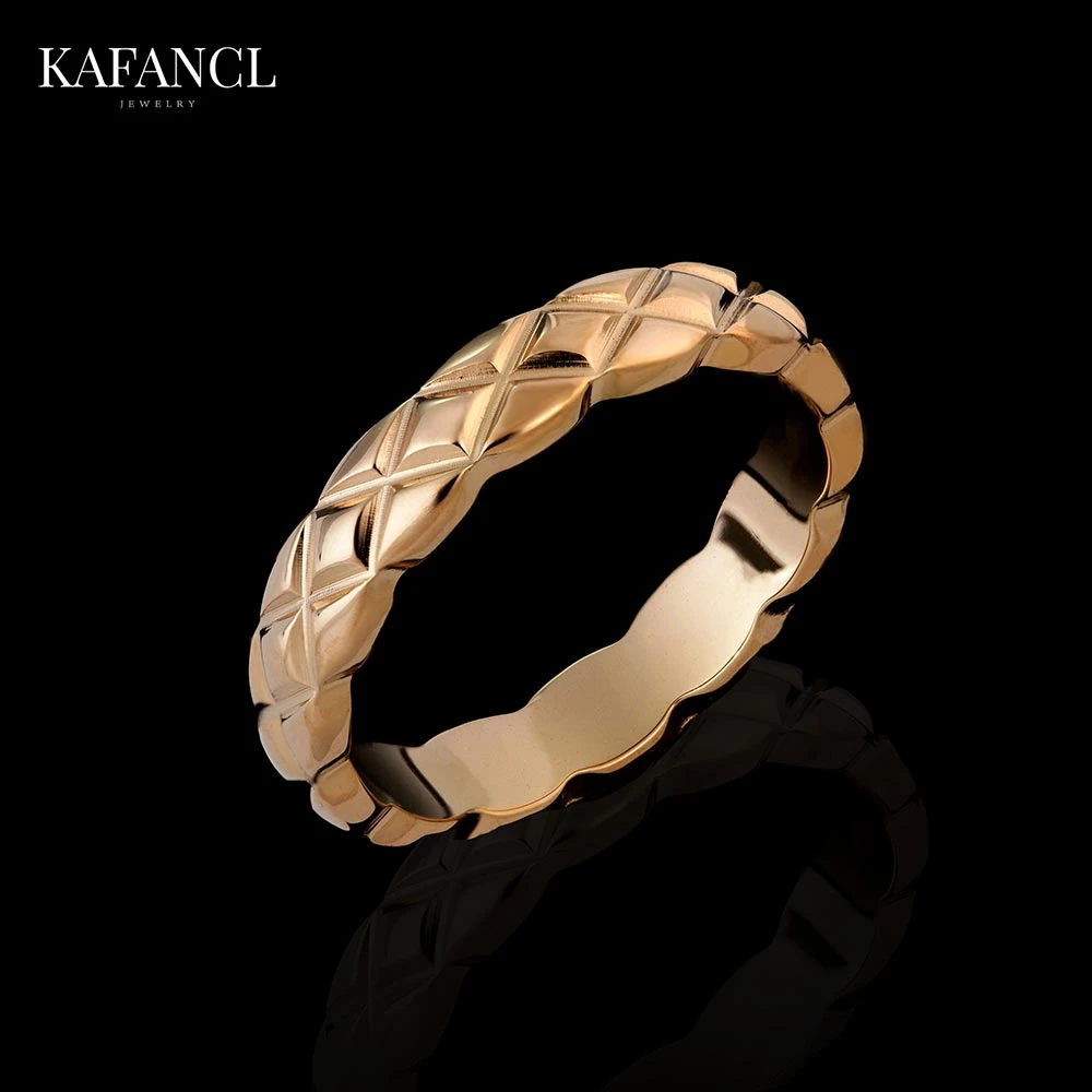 镀K金 水冰光面窄戒指  ZF-D69