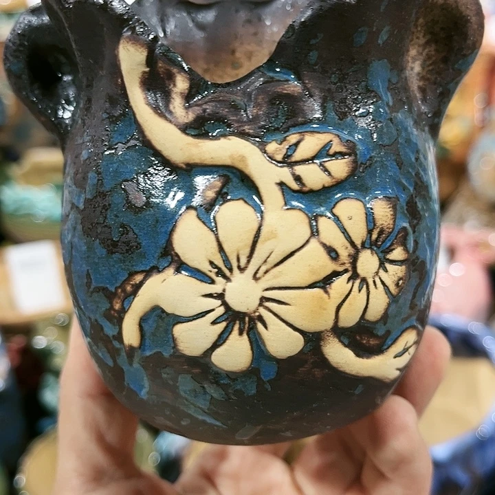 瓷片花盆多肉植物艺术品