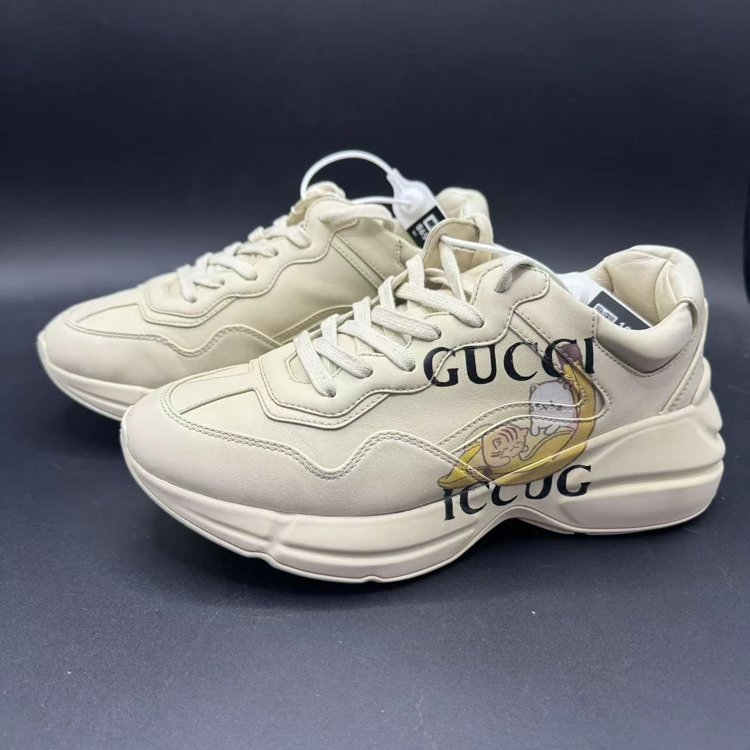 95新 GUCCI/古驰 男士香蕉船老爹鞋39码lb287