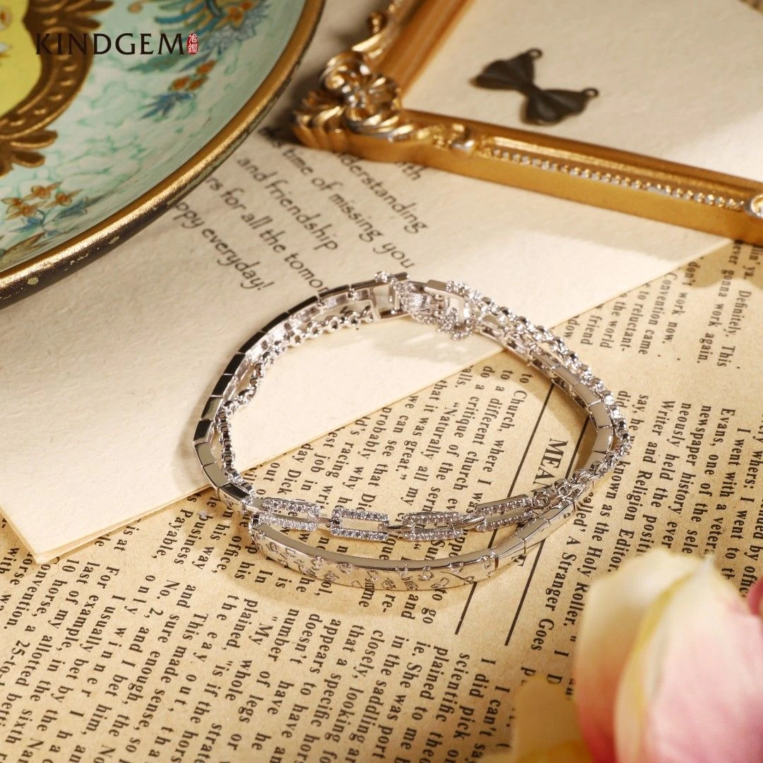 铜合金锆石手链 轻奢简约百搭经典手链 BA40XIPC-28414