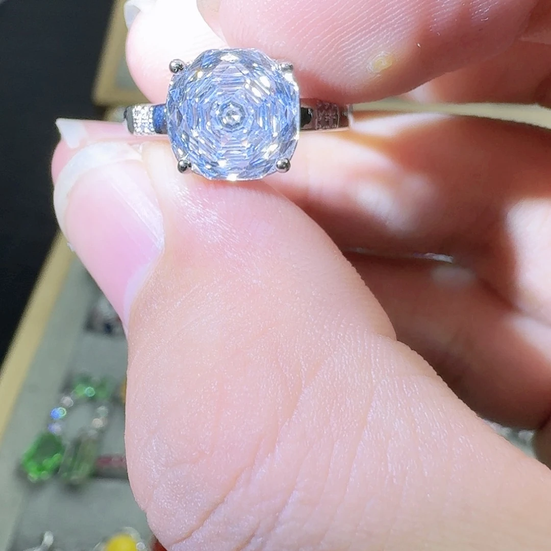 绿水晶戒指银S925镶嵌D****✨