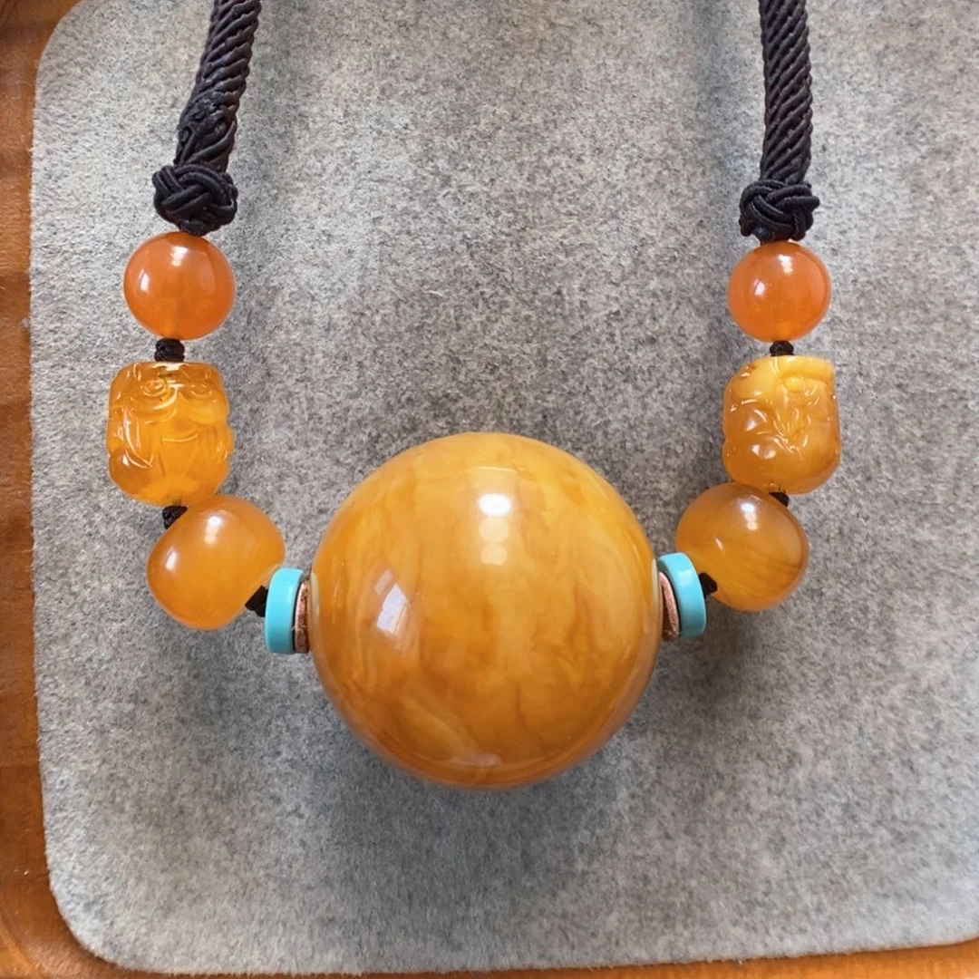 未镶嵌颈饰蜜蜡蜜蜡