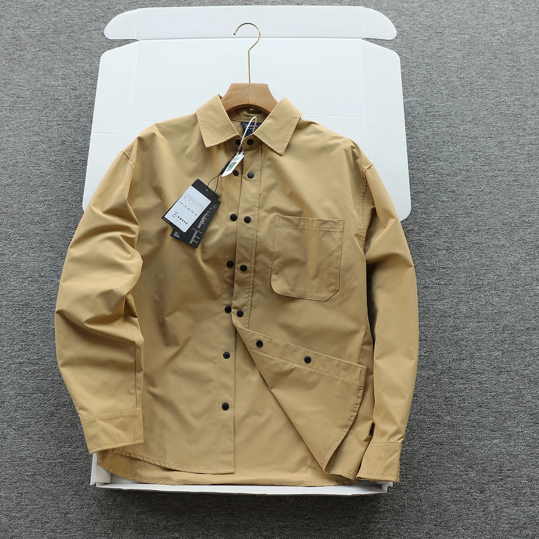 日单 秋季新款男女宽松长袖衬衫外套 矩阵方格面料