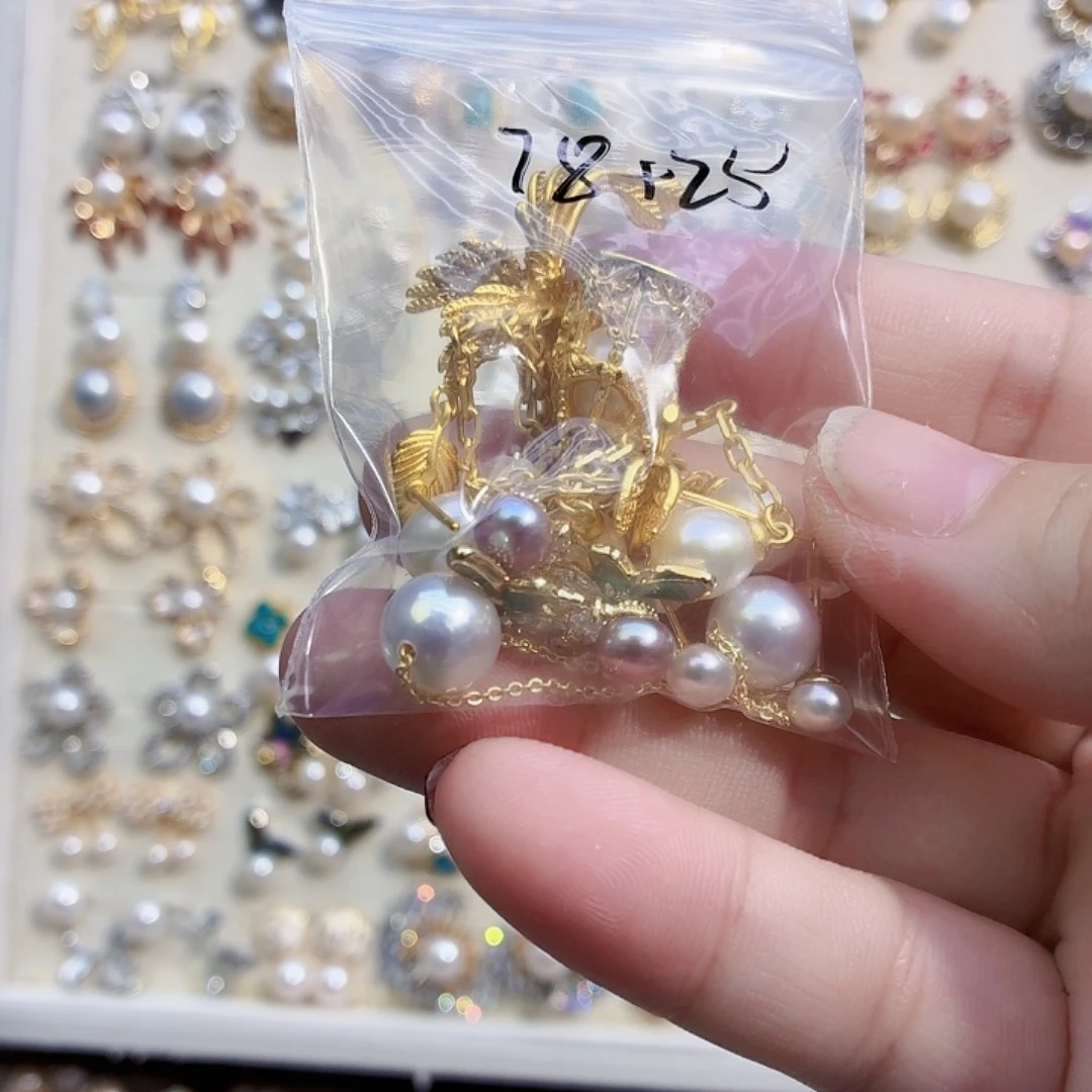 远***声耳饰合金淡水珍珠