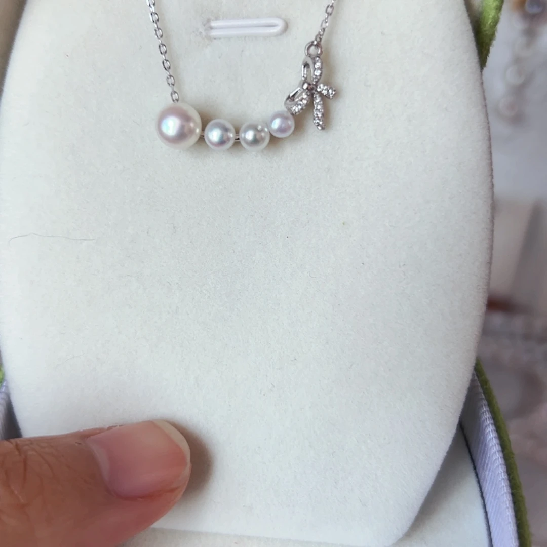 淡水珍珠耳钉银S925镶嵌