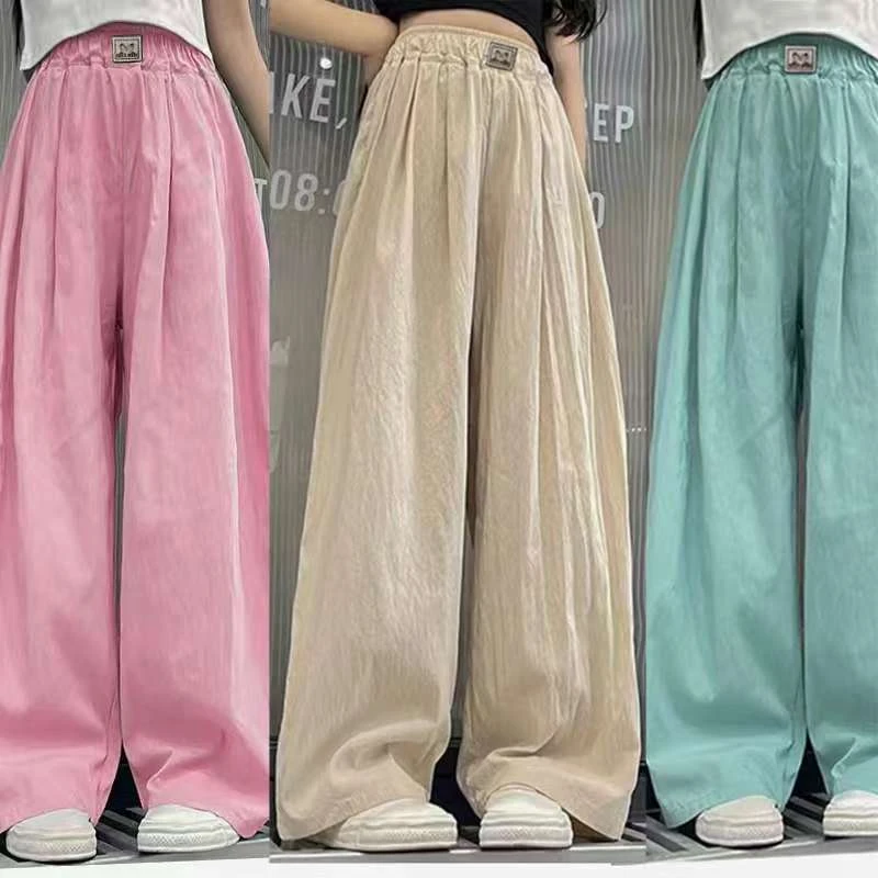 女童裤子长裤新款宽松舒适女装阔腿裤山本女童夏天夏季薄款裤子