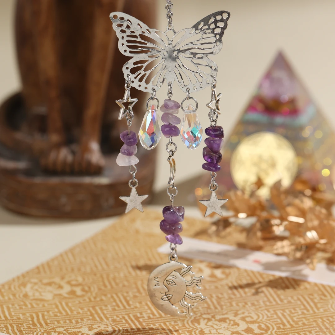 【雯雯】【阳光捕手】紫晶挂件天然紫水晶原创手工轻奢高级感挂饰挂件