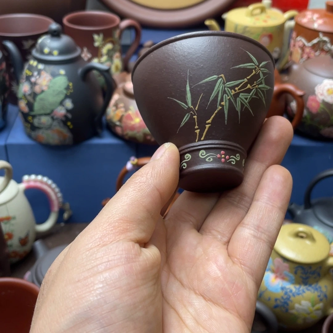 茶杯红泥紫砂主人杯100cc