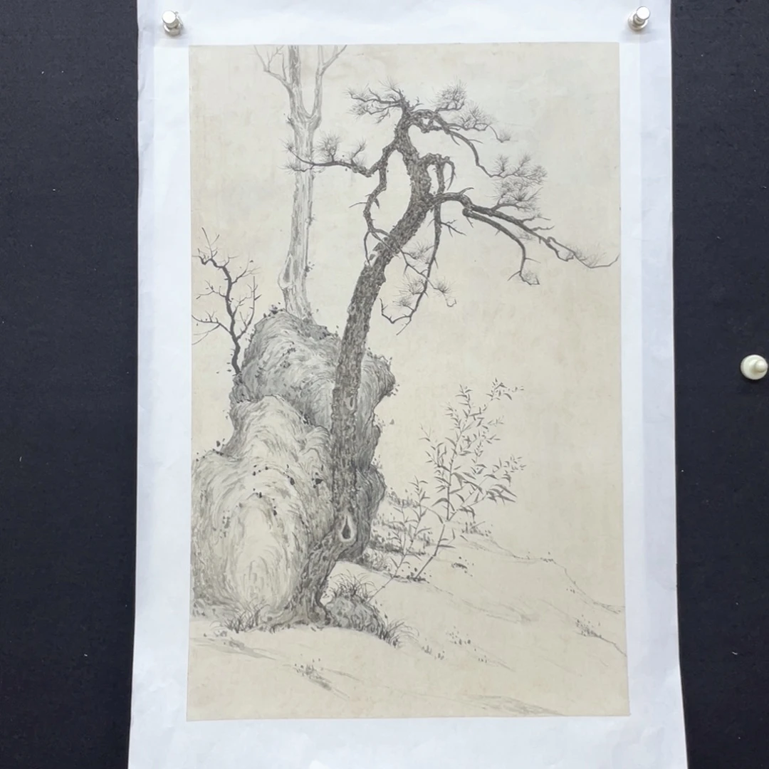 国画手绘国画，仿古山水