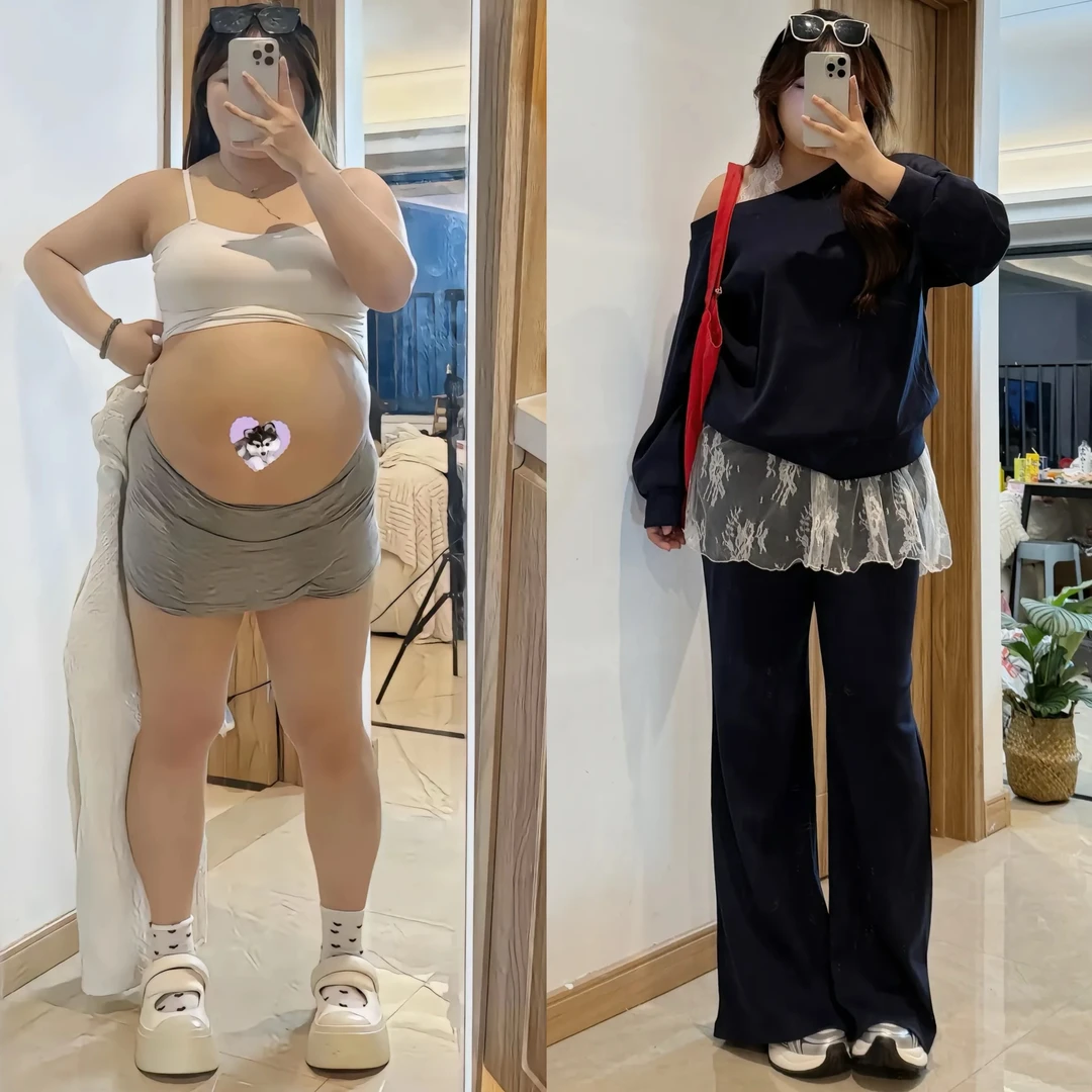 大码女装春新款V领蕾丝衫藏青色斜领卫衣气质休闲裤三件套套装女